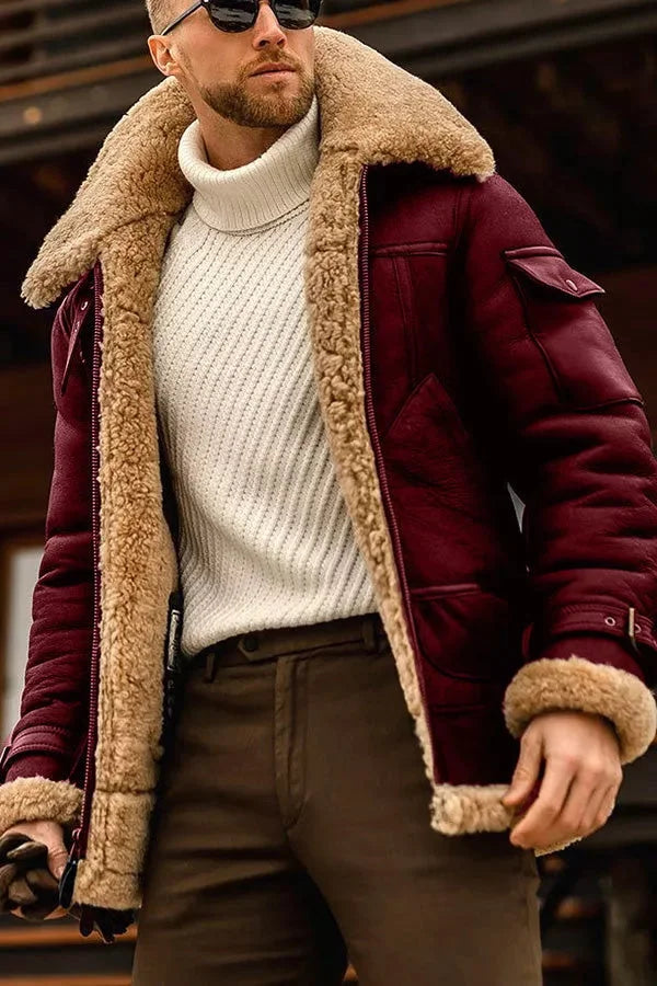 Amalfi Shearling-Lined Leather Jacket