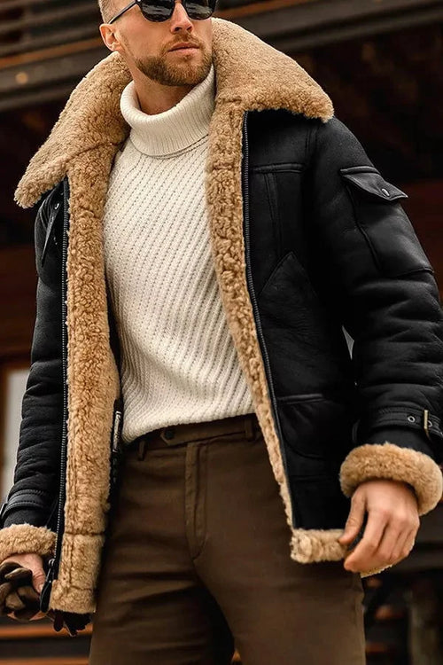 Amalfi Shearling-Lined Leather Jacket