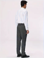 Striped Casual Trousers with Pockets