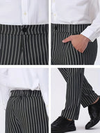Striped Casual Trousers with Pockets