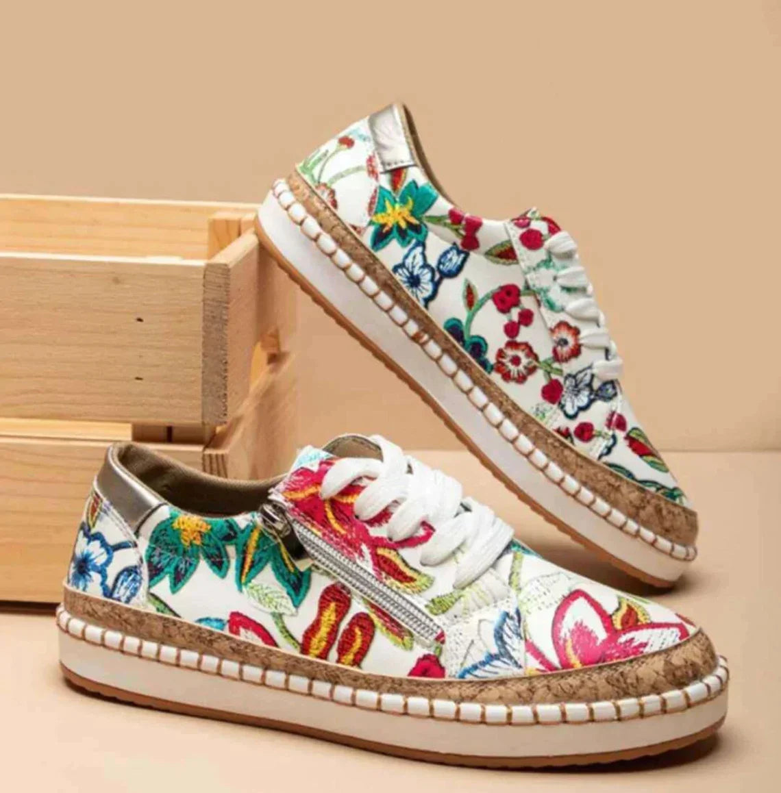 Siena Embroidered Slip-On Flats
