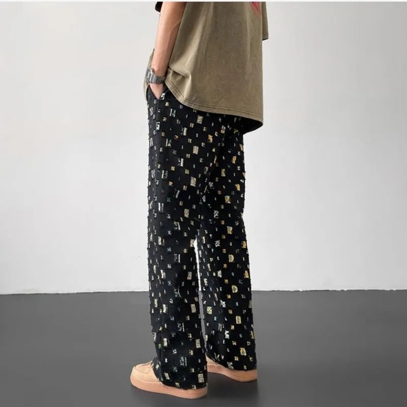Arlo Patterned Straight Fit Pants